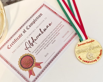 Médaille du ramadan, souvenir de médailles pour enfants, médaille de récompense de jeûne, médailles d'enfants personnalisées, récompense de médaille islamique, cadeaux du ramadan, cadeau d'Aïd pour enfants