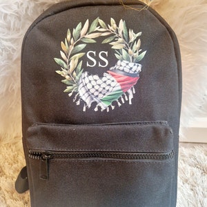 Sac à dos pour la rentrée scolaire pour enfants, sacs à dos unisexe, cartables pour enfants, sac à dos initial personnalisé. Sacs sur le thème de la sensibilisation à la Palestine.