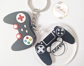 Porte-clés pour joueur, cadeau porte-clés garçon/homme, cadeau ps5, cadeau de joueur personnalisé, accessoires de joueur, cadeaux de jeu, cadeau de Play Station, remplissage de bas