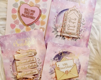 Épingle en émail de luxe, épingle en émail islamique, épingles en émail pour musulmans, cadeaux de l'Aïd, cadeau du ramadan, cadeaux du Hajj et de la Omra,