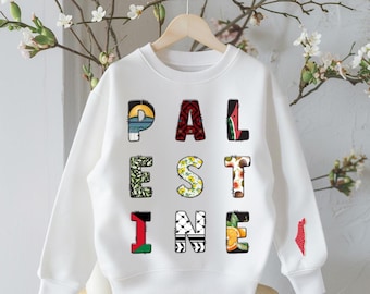 Sweat-shirt de sensibilisation palestinienne. Sweat à capuche pour enfants, cadeau de l'Aïd pour les enfants, cadeau du ramadan, sweat à capuche héritage palestinien.