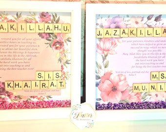 Appréciation personnalisée du professeur islamique, cadeaux pour professeur, cadeau Alimah, cadeaux pour professeur de remerciement, cadeaux pour professeur islamique