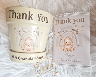 Cache-pot personnalisé, cadeaux pour enseignant, cadeau personnalisé pour enseignant, cadeaux de remerciement pour enseignant, cache-pot de jardin, cache-pot, cache-pot personnalisé