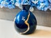 Kintsugi Budvase, Kintsugi Vase Ceramic Vase, Blue Bud Vase, Kintsugi Repaired, Handmade Home Decor, Minimalist, Blue Bud Vase Gold Repair 
