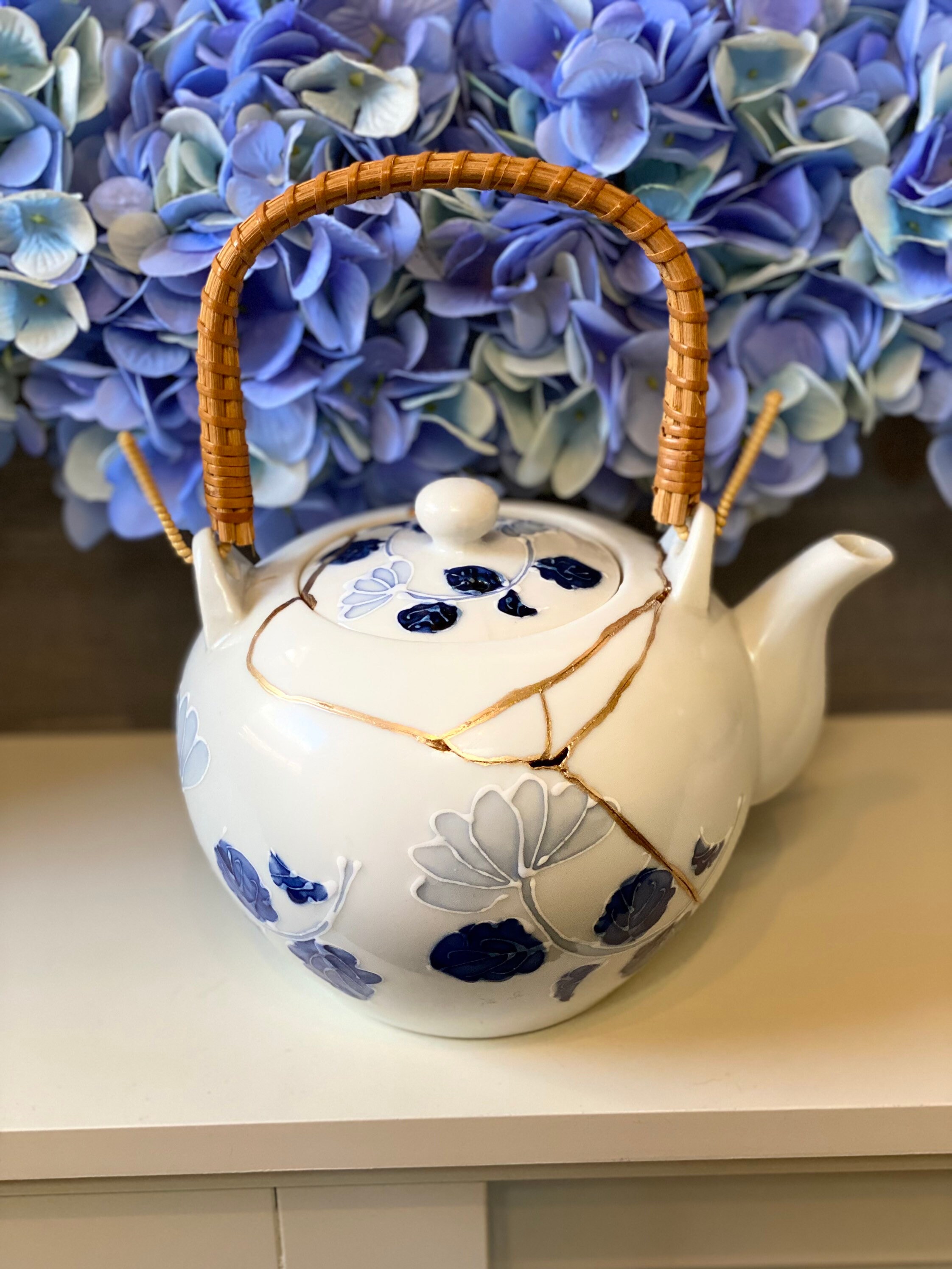 Kintsugi Art Kintsugi Teapot Kintsugi Handmade Kintsugi Etsy