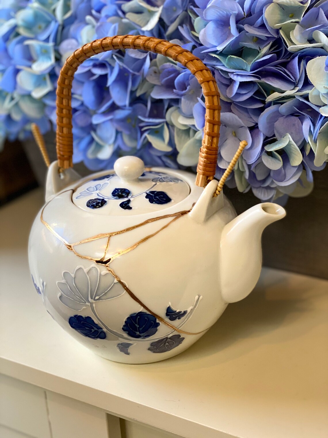 Kintsugi Art Kintsugi Teapot Kintsugi Handmade Kintsugi Etsy