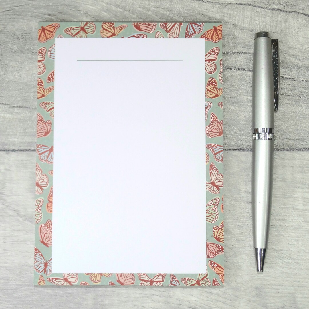 Butterfly A6 Notepad // 50 Sheet to Do List Notes Shopping - Etsy