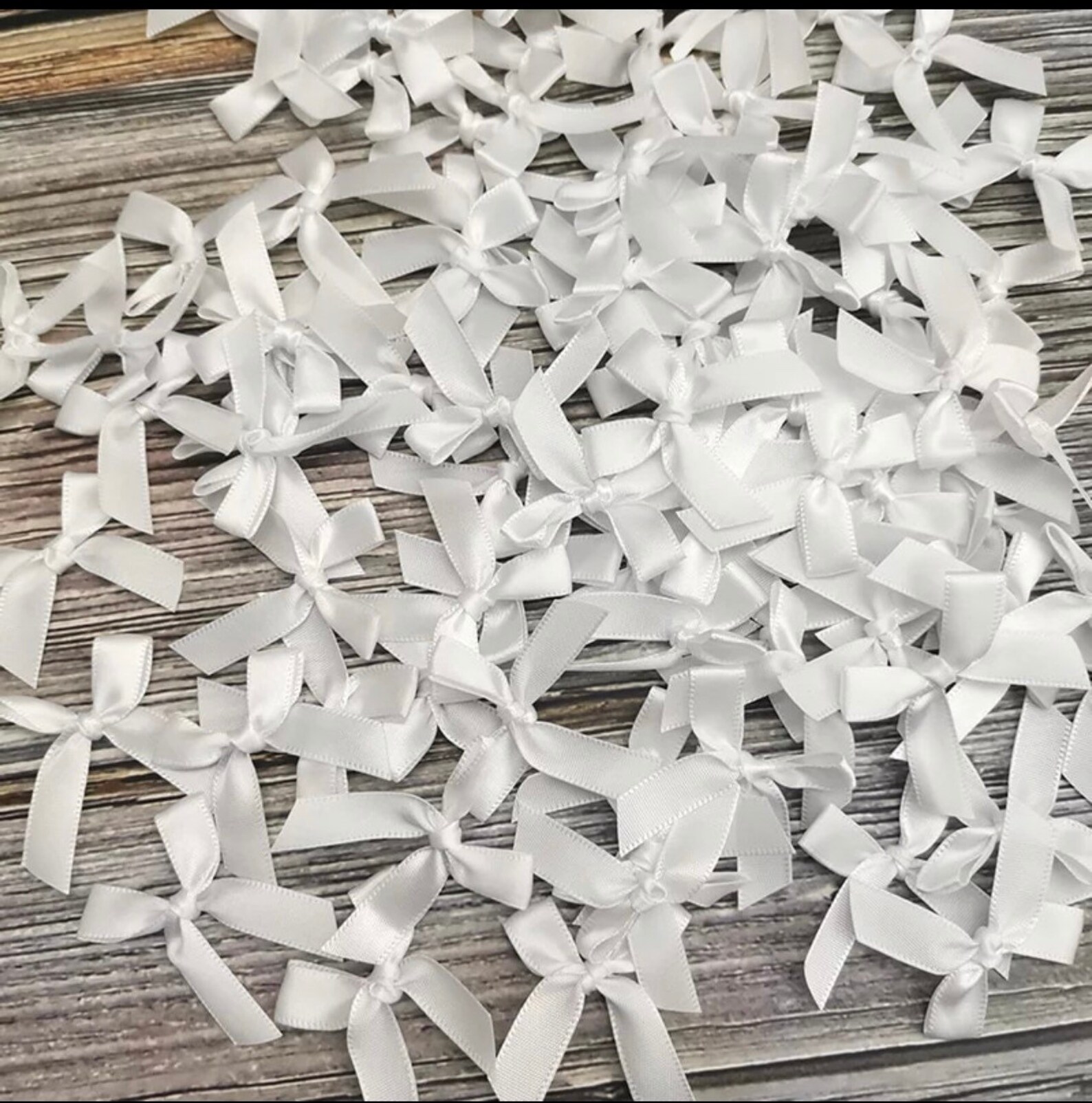 White 200 pcs ribbon bows Small size Etsy