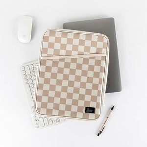 Checkered 13" Laptop Pouch [3 Types] 13inch MacBook Air Sleeve | iPad Pro 12.9 Checkerboard Case | MacBook Pro Protective Case