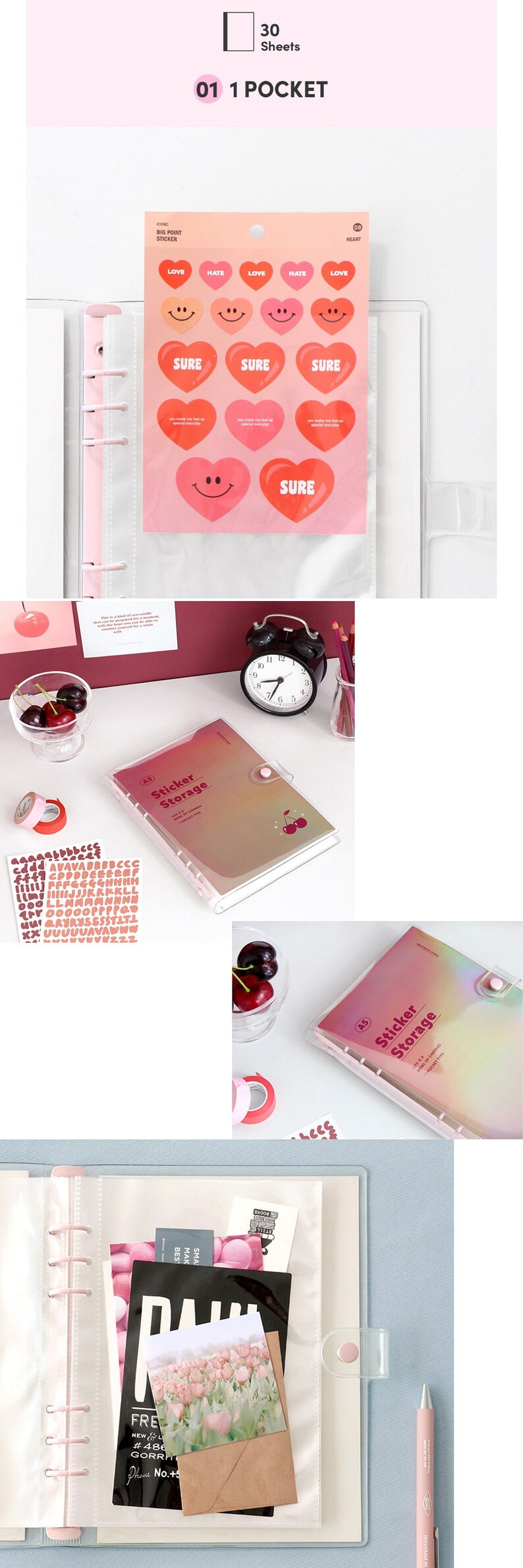 Photocards Storage Book Seal Sticker Photo Card Binder Etsy