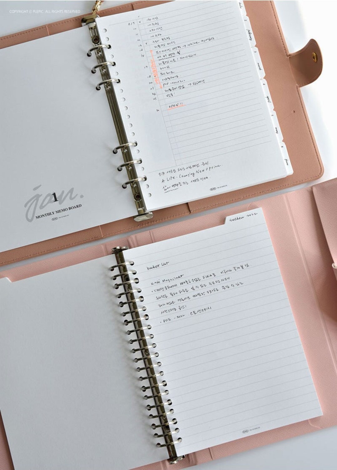 Doublesided Classy A5 Planner Refill 6ring or 20ring A5 Binder