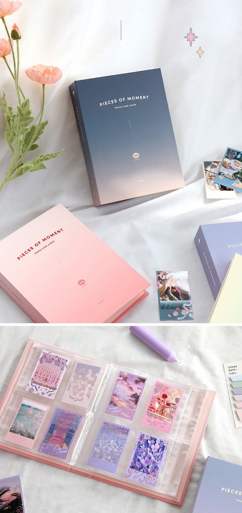 Photocard Album 4 Colors PC Storage Binder Pastel Collection PC Album Photo card Binder Game Card Collect Album Instant Photo Book image 4