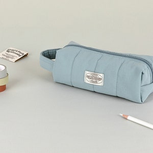 Striped Pencil Case - Corduroy - Blue - Green - Beige - Portable Design  from Apollo Box