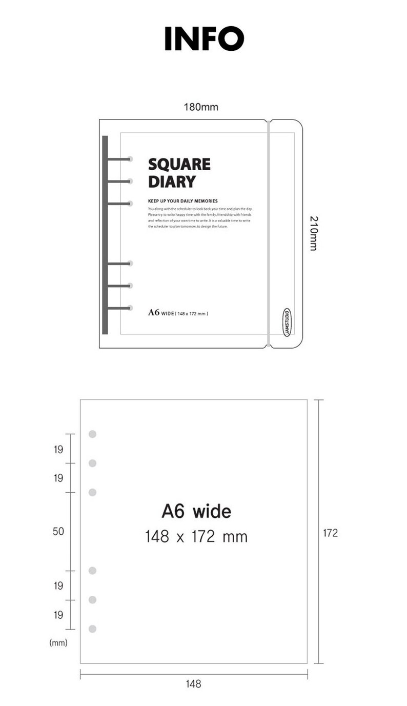 A6 WIDE PLANNER 5 Colors Undated Planner A6 wide diary Extra wide planner Twinkle Planner Hologram Planner A5 Study Planner image 8