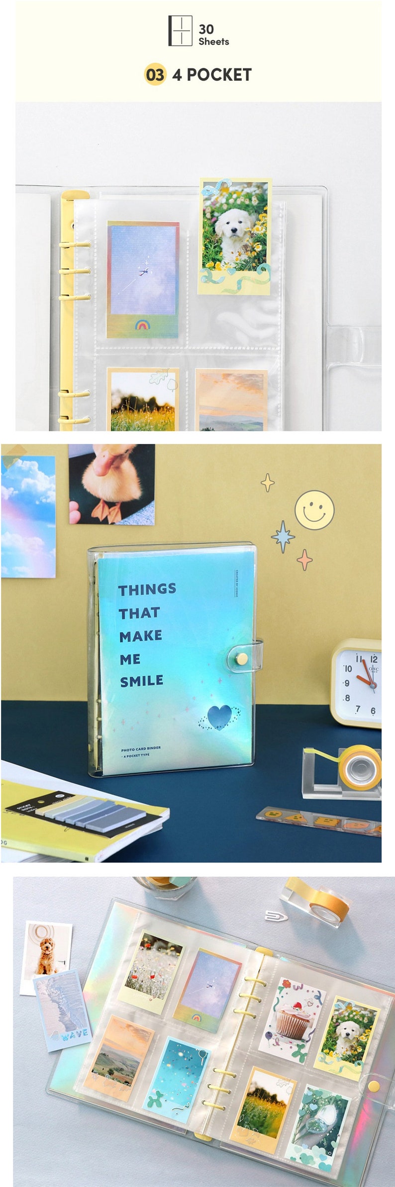 Photocards Storage Book Seal Sticker Photo Card Binder Etsy