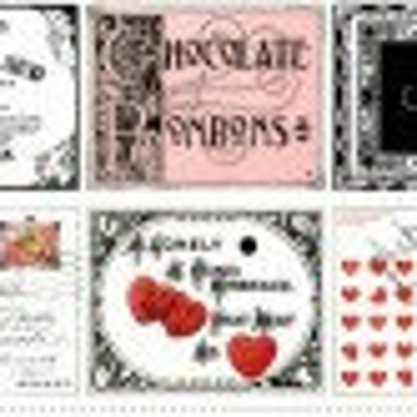 Riley Blake-BE MINE VALENTINE-Quilt Fabric-by-the-Panel J Wecker Frisch P12792 Valentine Placemat Multiple Units cut to one Continuous Piece