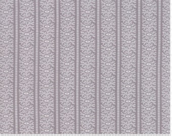 Moda - URBAN FARMHOUSE Gatherings - Quilt Fabric-by-the-1/2 yard by Primitive Gatherings 1287 - 11 Leaf Stripe in Ash Gray