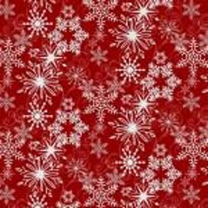 May include: A seamless pattern of white snowflakes on a deep red background. The snowflakes vary in size and design, creating a festive and wintery aesthetic. This pattern is suitable for holiday-themed crafts and designs.