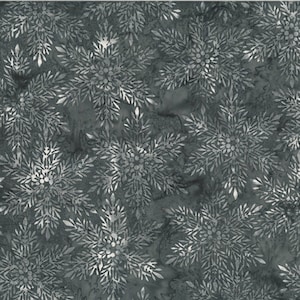 Hoffman Fabrics - BALI BATIKS - Quilt Fabric-by-the-1/2 yard by McKenna Ryan MR25 - 76 Snowflakes in Pewter