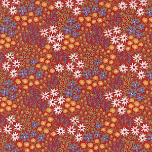 Moda Fabrics - GRAZE - Quilt Fabric-by-the-1/2 yard by Sweet Water   55606   16   Red    Red with White Floral Dots