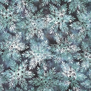 Hoffman Fabrics - BALI BATIKS - Quilt Fabric-by-the-1/2 yard by McKenna Ryan MR25 - 427 Snowflakes in Gemstone
