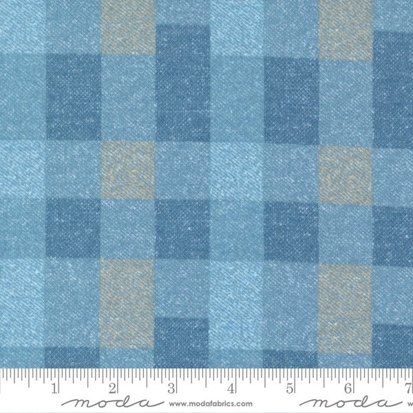 Moda - LAKESIDE GATHERINGS FLANNEL - Quilt Fabric-by-the-1/2 yard by Primitive Gatherings 49220 13F Multiple Units Cut In 1 Piece.