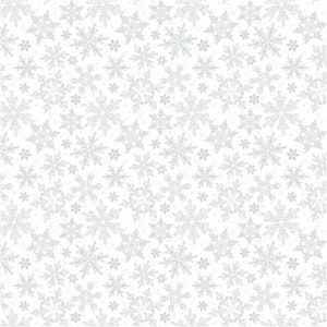 Clothworks Fabrics - SCANDINAVIAN WINTER SNOWFLURRIES - Quilt Fabric-by-the-1/2yard    Y3618-5    Gray   Snowflakes