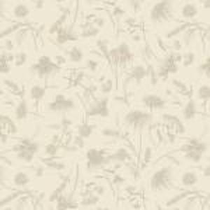 May include: A seamless pattern featuring a delicate floral design in shades of beige and cream. The pattern includes various stylized flowers, leaves, and stems, creating a soft, natural aesthetic. The overall effect is subtle and elegant, suitable for various applications.