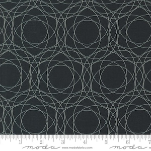 Moda - SHIMMER - Quilt Fabric-by-the-1/2 yard Zen Chic 1843 16M Black, White and Metallic   Multiple units cut in one continuous piece.