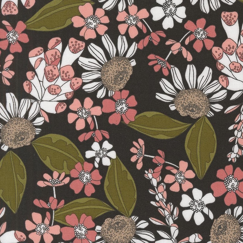 Moda Botany Patterns Moda - BOTANY - Quilt Fabric-by-the-1/2 Yard by Alli K Design 11552 12 ...