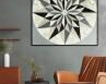 Mega Star Quilt Pattern, Zen Chic MSQP, Modern Lone Star Wall Quilt ...