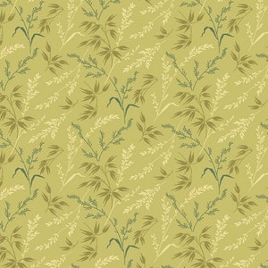 Andover - LADY TULIP by Edyta Sitar of Laundry Basket Quilts - Quilt Fabric-by-the-1/2 yard 190 V Rustic Branch in Pear