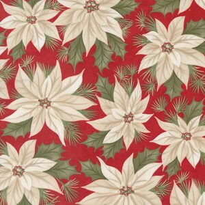 Moda Fabrics - A CHRISTMAS CAROL - Quilt Fabric-by-the-1/2 yard by Three Sisters   44350 13  Mutiple Units Cut in 1 Continuous Piece.
