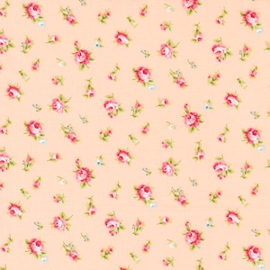 Moda - ELLIE - Fabric-by-the-1/2 yard  Brenda Riddlel Designs 18761 16 Coral Multiple Units are cut as continuous piece.