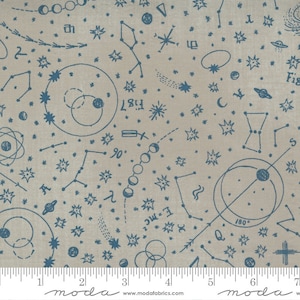 Moda Fabrics - ASTRA - Fabric-by-the-1/2 yard by Janet Clare 16920 16  Stellar   Multiple Quantities Cut In One Continuous Piece