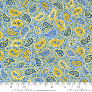 Moda - SUMMER BREEZE - Quilt Fabric-by-the-1/2 yard by MODA 33614 - 15 Paisley Blender in Sky Multi