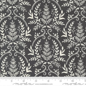 Moda Fabrics - HAPPINESS BLOOMS - Quilt Fabric-by-the-1/2 yard by Deb Strain   56053 15 Slate   Floral Greenery Print