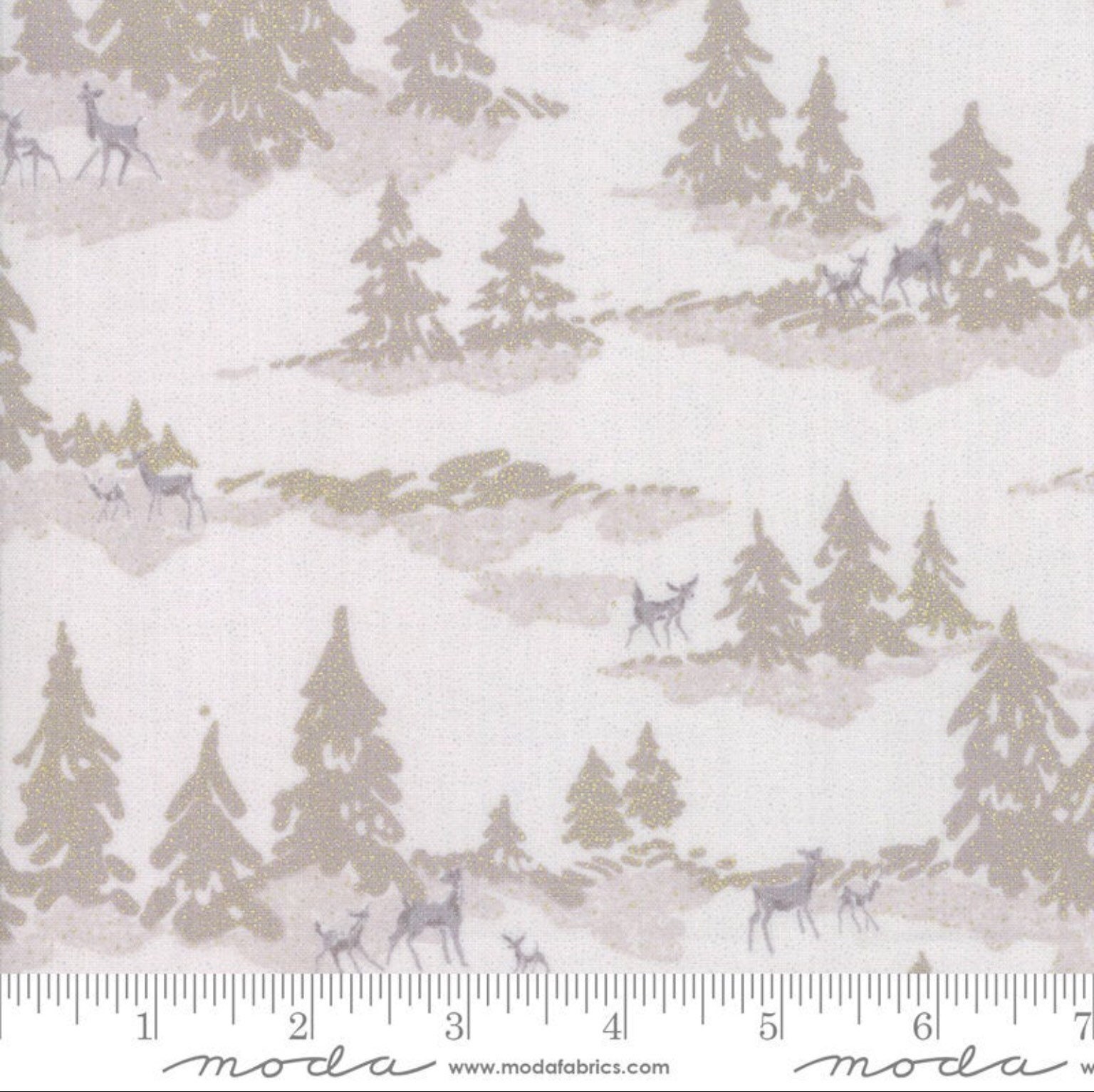 Moda FOREST FROST GLITTER Quilt Fabricbythe1/2 yard by Etsy