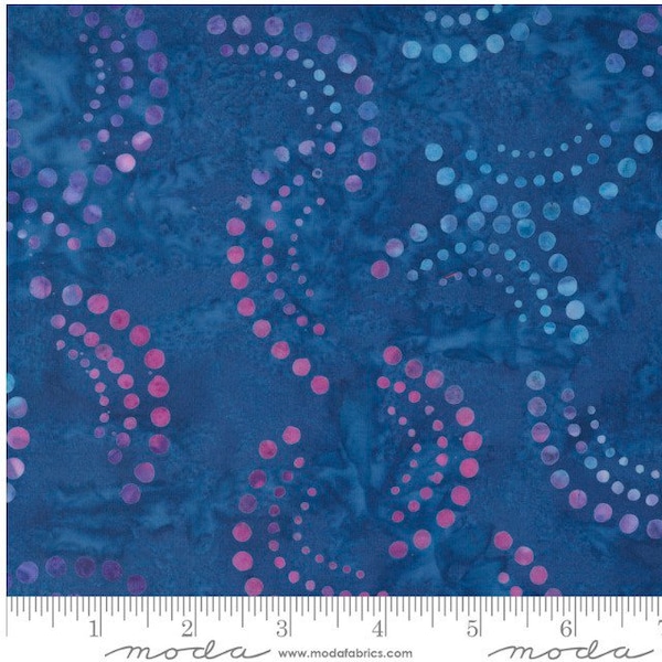 Moda - BERMUDA BATIKS - Quilt Fabric-by-the-1/2 yard 4359 - 41.  Bermuda Batik in Azure in Light Blue