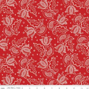 Riley Blake- ALL MY HEART -Fabric-by-the-1/2 yard by Riley Blake C14138-Red Stripe Multiple units cut in one continuous piece.