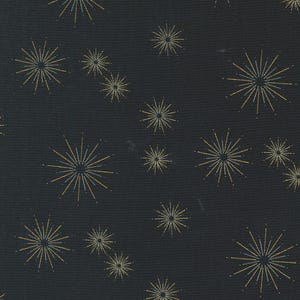 Moda - SHIMMER - Quilt Fabric-by-the-1/2 yard Zen Chic 1844 15M  Black, White and Metallic   Multiple units cut in one continuous piece.