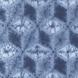 Moda Fabrics - KAWA - Quilt Fabric-by-the-1/2 yard by Debbie Maddy   48082 13  Saphire   Ginko   Pattern