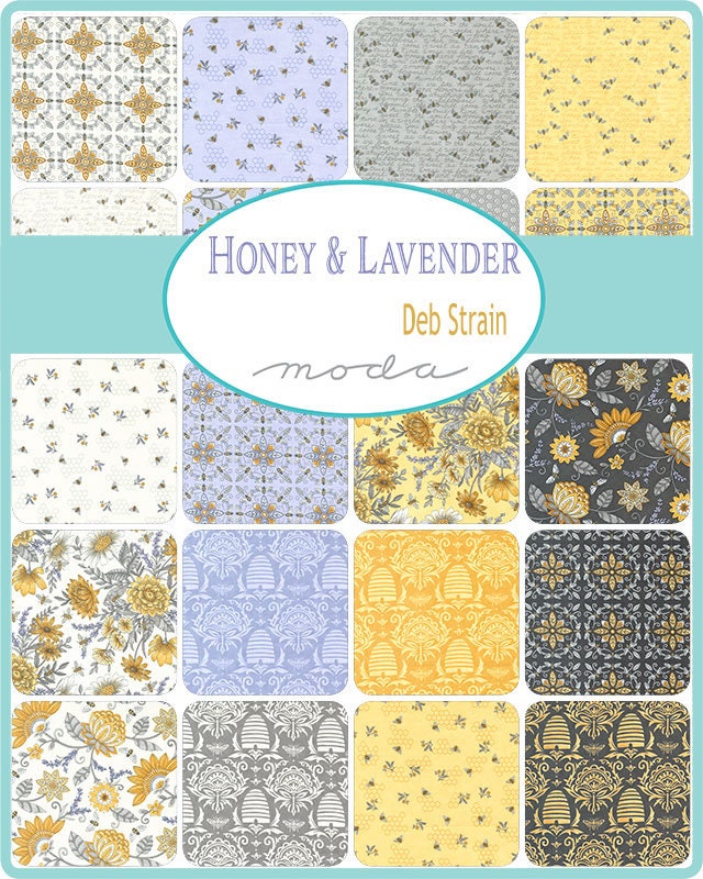 Moda - HONEY & LAVENDER - Quilt Fabric by the 1/2 Yard by Deb