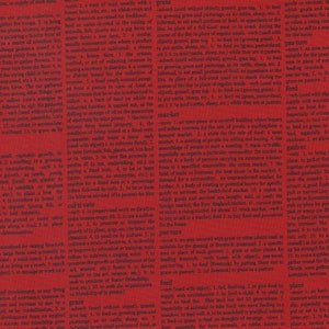 Moda Fabrics - GRAZE - Quilt Fabric-by-the-1/2 yard by Sweet Water   55604 26   Red    Red with Black Writing