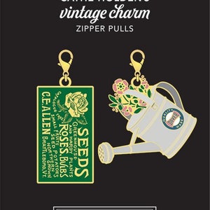 Moda Fabrics -GARDENING - Seeds and Watering  Cathe Holden Sew Cute Zipper Pull Charms