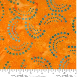 Moda - BERMUDA BATIKS - Quilt Fabric-by-the-1/2 yard 4359 - 23. Bermuda Batik in Mango Orange