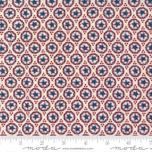 Moda - MY COUNTRY - Quilt Fabric  by Kathy Schmitz  7043 - 11. My Country Parchment