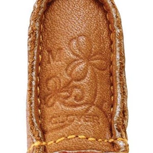 Clover - LEATHER THIMBLE - Natural Fit Large