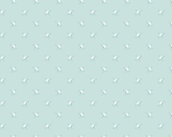 Andover - WILLOW by Andover - Quilting Fabric-by-the-1/2 yard 9616 T Small Leaf in Teal