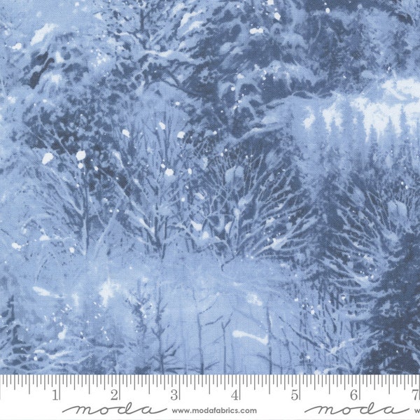 Moda Fabrics - BLIZZARD BLUES - Quilt Fabric-by-the-1/2 yard by Moda 33673 12 Crystal Blue  Multiple Quantities Cut In One Continuous Piece